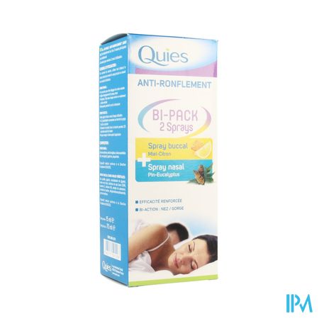 Quies A/snurk Bipack Spray Neus 15ml + Mond 70ml