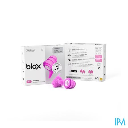 Blox Music Oordoppen Fluo Roze 1 Paar