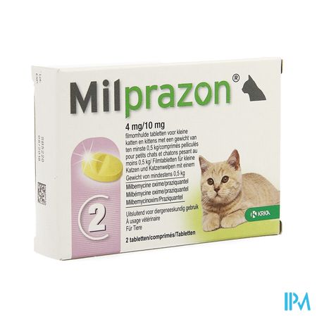 Milprazon 4mg/ 10mg Kat +0,5kg Comp 1x2