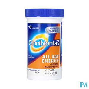 Omnibionta3 All Day Energy Multivitamines voor Energie (90 tabletten)