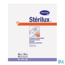 Load image into Gallery viewer, Sterilux Oogkompres 56x70 St. 10 P/s
