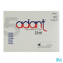 Afbeelding in Gallery-weergave laden, Adant Opl 1% Inj Intra Articul. 5x2,5ml/3ml Spuit
