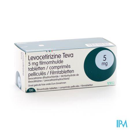 Levocetirizine Teva 5mg Filmomh Tabl 100 X 5mg