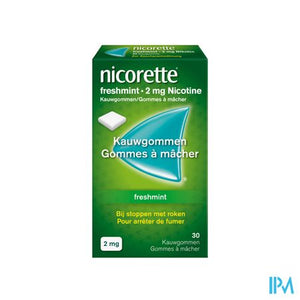 Nicorette Freshmint Kauwgom Suikervrij 30x2mg