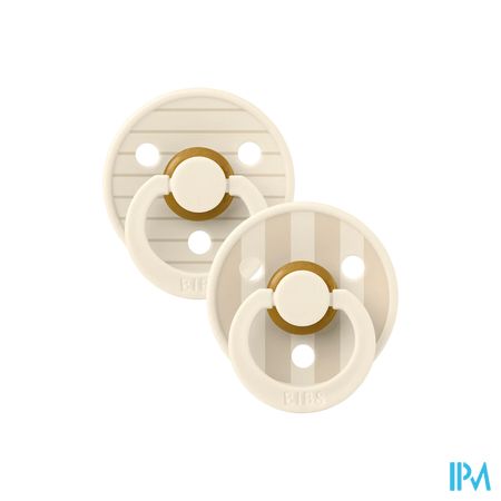 Bibs 2 Fopspeen Studio Duo Pin Vanilla