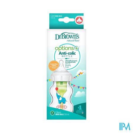 Dr. Brown's Options+ Brede Halsfles Olifant 150ml
