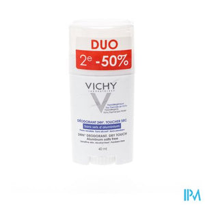 Vichy Deo React. H Z/alu Zout Stick 24u Duo 2x40ml