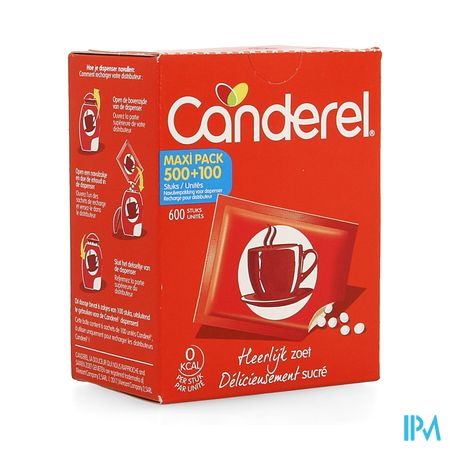 Canderel Recharge pour distributeur Maxi Tabl 500+100