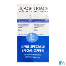 Afbeelding in Gallery-weergave laden, Uriage Bariederm Lippenbalsem Tube 2x15ml Promo
