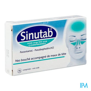 Sinutab 500/30mg Comp 15