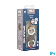 Bibs 1 Fopspeen Duo Glow In Dark Vanilla/oak