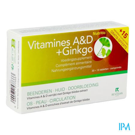 Vitamines A&d+gin. Nutritic Tabl30+15 7733 Revogan