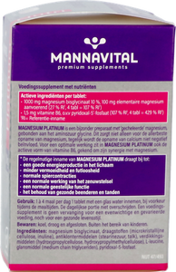 Mannavital Magnesium Platinum Nf Tabl 90