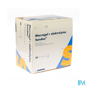 Macrogol + Electr Sandoz Pdr Ciroensmaak 50x13,7g