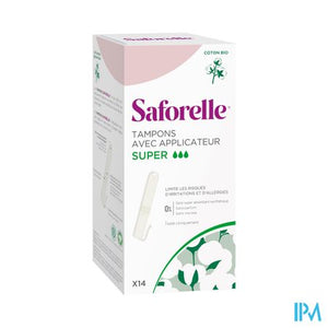 Saforelle Coton Protect Tampons Inbrengh. Super 14