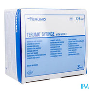 Terumo Spuit 3ml + Naald 21g 1 0,8x25mm St 100