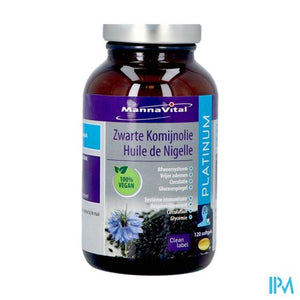 Mannavital Zwarte Komijnolie Platinum Softgels 120