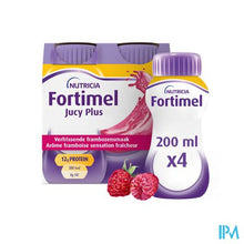 Afbeelding in Gallery-weergave laden, Fortimel Jucy Plus Framboos Verfr. 4x200ml 185087
