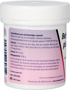 Betaine Hcl + Pesine V-caps 60 Deba