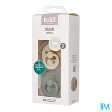 Afbeelding in Gallery-weergave laden, Bibs 2 Fopspeen Symmetric Duo Vanilla/pine 2
