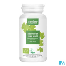 Load image into Gallery viewer, Purasana Rode Wijnstok 300mg Bio V-caps 120
