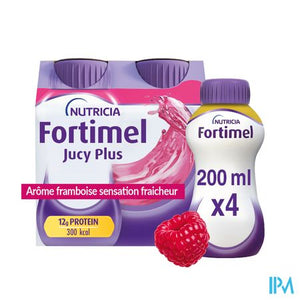 Fortimel Jucy Plus Framboos Verfr. 4x200ml 185087