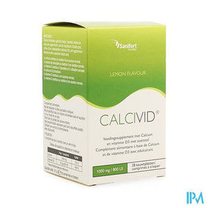 Calcivid 1000mg/800ie Lemon Chew 28