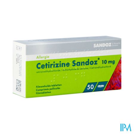 Cetirizine Sandoz Tabl 50 X 10mg
