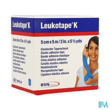 Afbeelding in Gallery-weergave laden, Leukotape K Kleefwindel Elast Lichtblauw 5cmx5m 1
