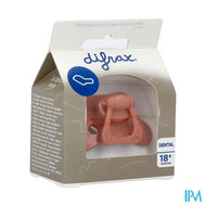 Difrax Fopspeen Dental +18m Uni/pure Bruin/brick