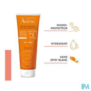 Avene Zon Spf50+ Melk Zeer Hoge Bescherm. 250ml Nf