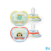Afbeelding in Gallery-weergave laden, Philips Avent Fopspeen +0m Air Luiaard/leeuw 2
