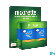 Nicorette Fruit 2mg Zuigtabletten 80