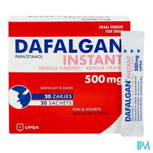 Afbeelding in Gallery-weergave laden, Dafalgan Instant Vanille Aardb Gr Zakjes 20x 500mg
