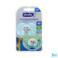 Dodie Fopspeen Anatomisch Silic. +18m Fan A44 2