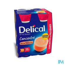 Chargement de l'image dans la galerie, Delical Hp Hc Beverage Conc. Pêche Abricot. 4x200ml
