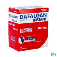 Dafalgan Instant Rode Vruchten 500mg Gran Zakje 20