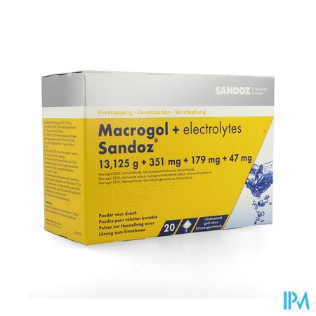 Macrogol + Elektr Sandoz Pdr Ciroensmaak 20x13,7g