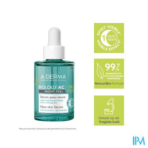 Aderma Biology Ac Night Peel Serum A/onzuiv. 30ml