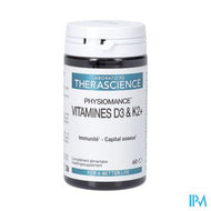Vitamines D3 & K2+ Caps 60 Physiomance Phy433