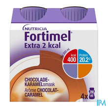 Load image into Gallery viewer, Fortimel Extra 2kcal Chocolade Karamel 4x200ml

