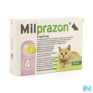 Milprazon 4mg/ 10mg Kat +0,5kg Comp 1x4