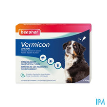 Load image into Gallery viewer, Beaphar Vermicon Line-on Grote Hond 3x4,5ml
