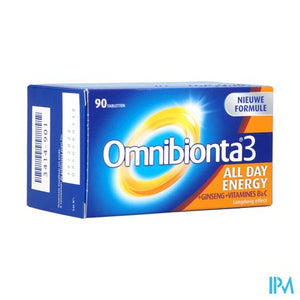 Omnibionta3 All Day Energy Multivitamines voor Energie (90 tabletten)