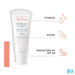 Avene Hydrance Uv Rijk Hydraterende Creme 40ml