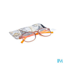 Load image into Gallery viewer, Pharmaglasses Leesbril Comp. +2.50 Brown/orange
