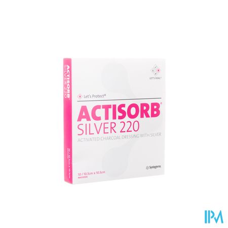 Actisorb Silver 220 Kp 10,5x10,5cm 10 Mas105de