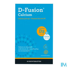 Afbeelding in Gallery-weergave laden, D-fusion Calcium 500/1000 Kauwtabl 60
