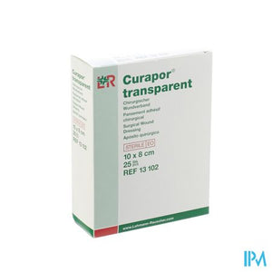 Curapor Transparant Steriel 10cmx 8cm 25 13102