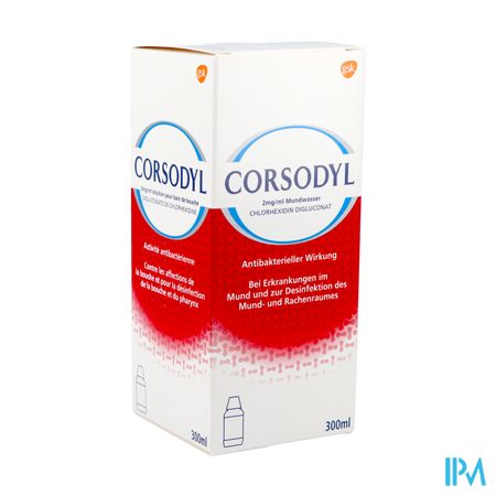 Corsodyl 2mg/ml Mondspoeling Oplossing 300ml